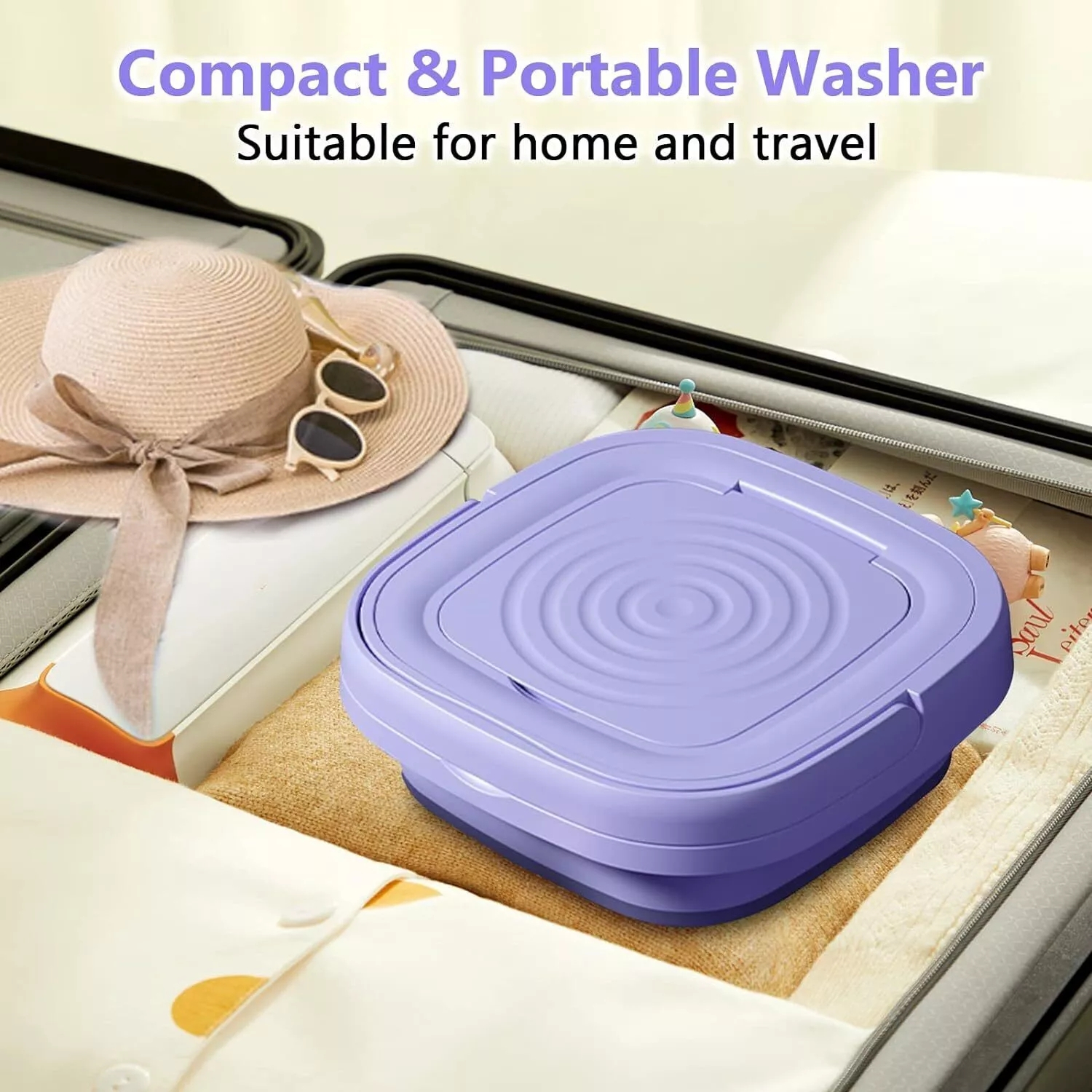 Beiou Mini Portable Washing Machine 8L with Blue Light Sterilization