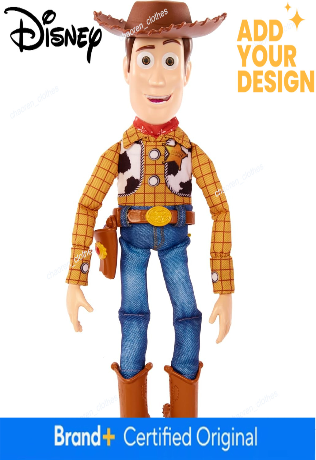 Mattel Disney Pixar Toy Story Talking Woody Action Figure Accessory, Roundup Fun 12-inch Collectible with 30+ Sounds & Phrases