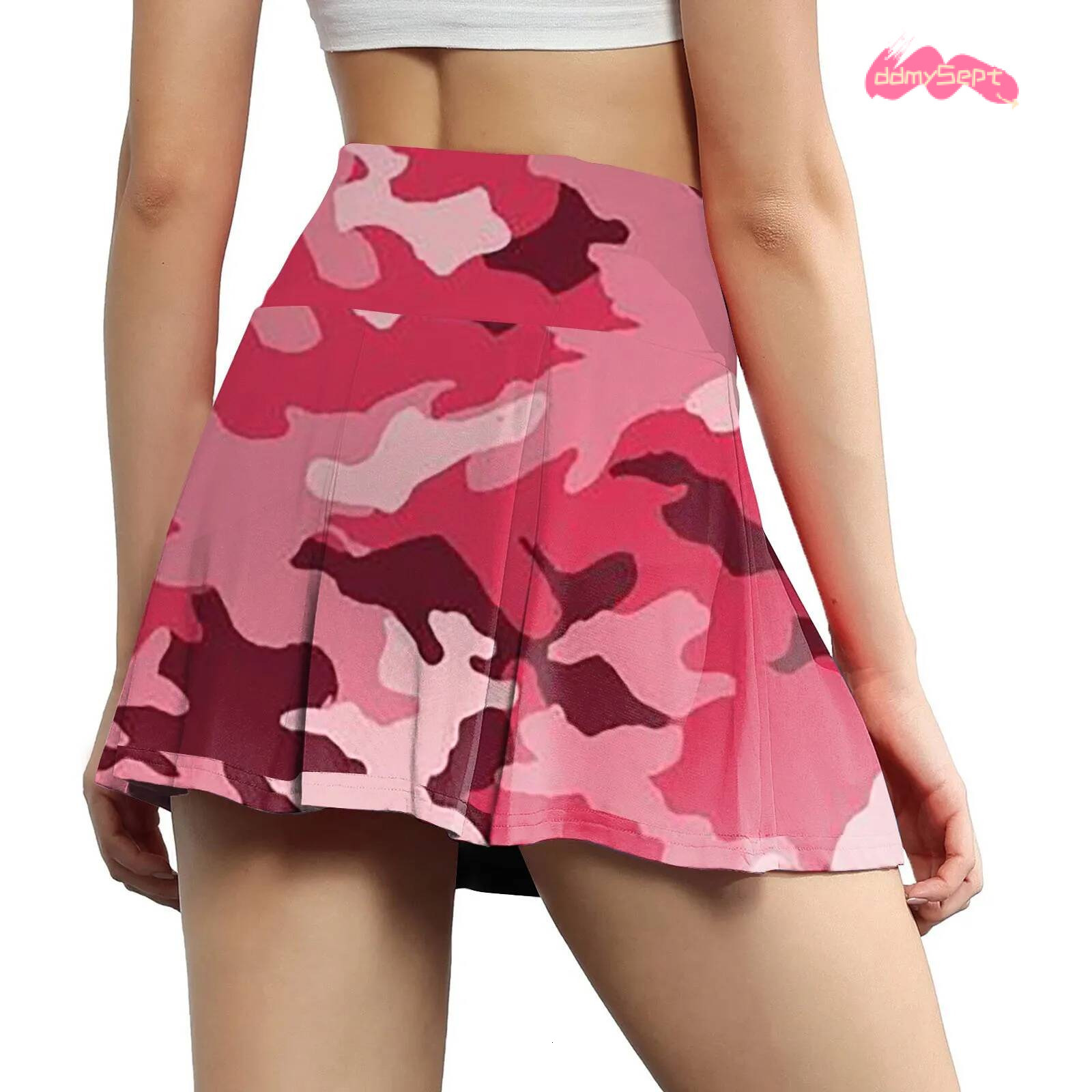 Women'S Athletic Stretchy Pleated Tennis Skirts Run Yoga Inner Shorts Elastic Sports Golf Skorts Dresses Women Faldas Mujeres