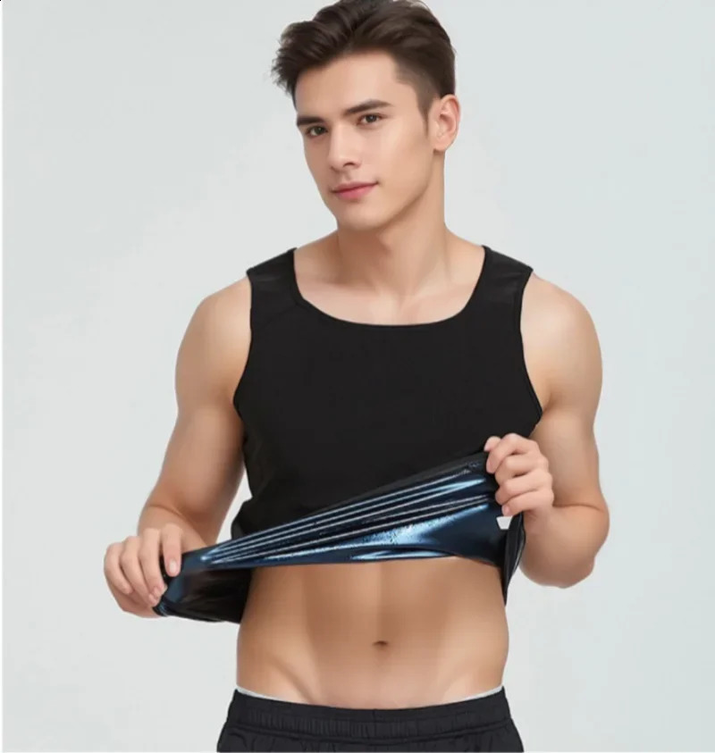 Men Neoprene Sweat Sauna Vest Body Shapers Vest Waist Trainer Slimming Vest Shapewear Waist Shaper Corset Tank Top 250424