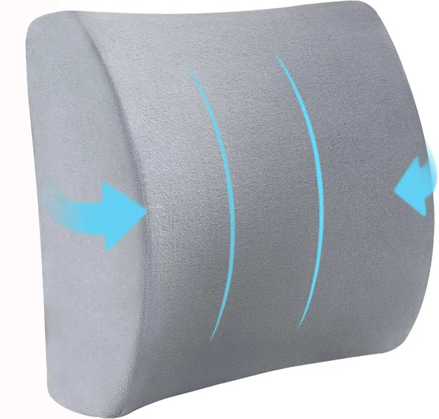 Memory foam lumbar backrest office car student chair cushion lumbar support lumbar back cushion blue G251124