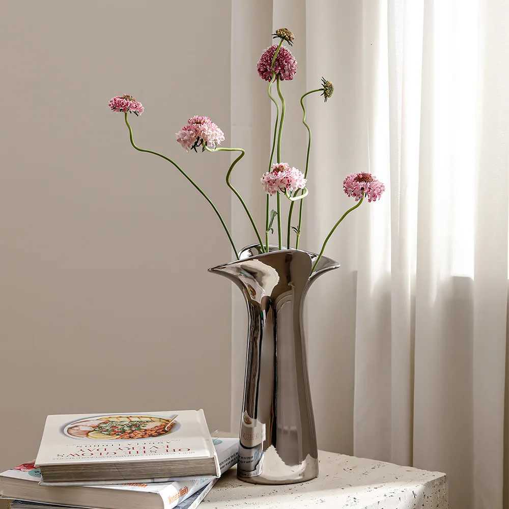 Ceramic Decorative Vase Light Luxury Nordic Hydroponic Flower Arrangement Vase Rural Home Decoration Flower Vases Home Decor C251124