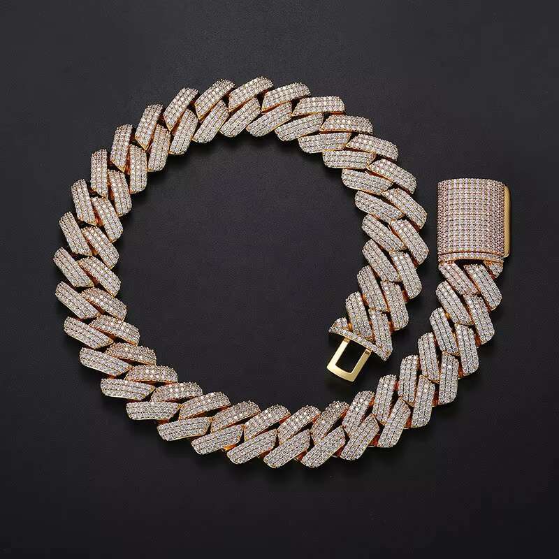 2021 New Design 25mm Miami Cuban Link Chain Ice Out Jewelry for Men Brass With 5a Zircon Hip Hop Jewelry
