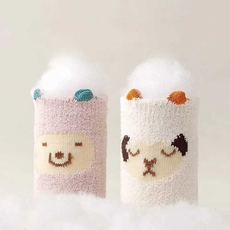 Baby Girl Boy Panda Plush SOCKS Warm Middle Tube Home Floor SOCKS Thickened Winter SOCKS Cozy Animal Footwear G251124