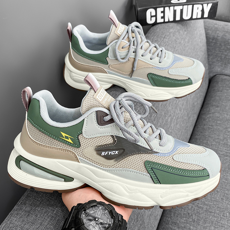 Designer Shoes Men Fashion Thick Bottom Breathable Mesh Sneakers Outdoor Sport Running Shoes