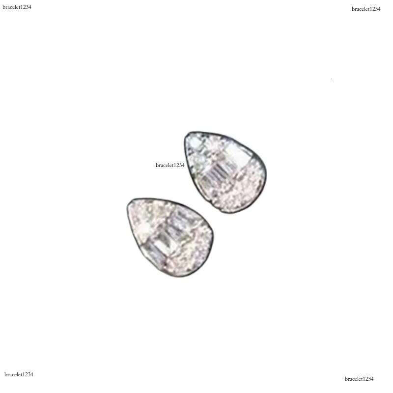 2023 Choucong Brand Stud Earrings Classical Jewelry Sterg Sier Princess Cut White Topaz CZ Dia Gemstones Party Water Drop Women Wedding Earring Gift