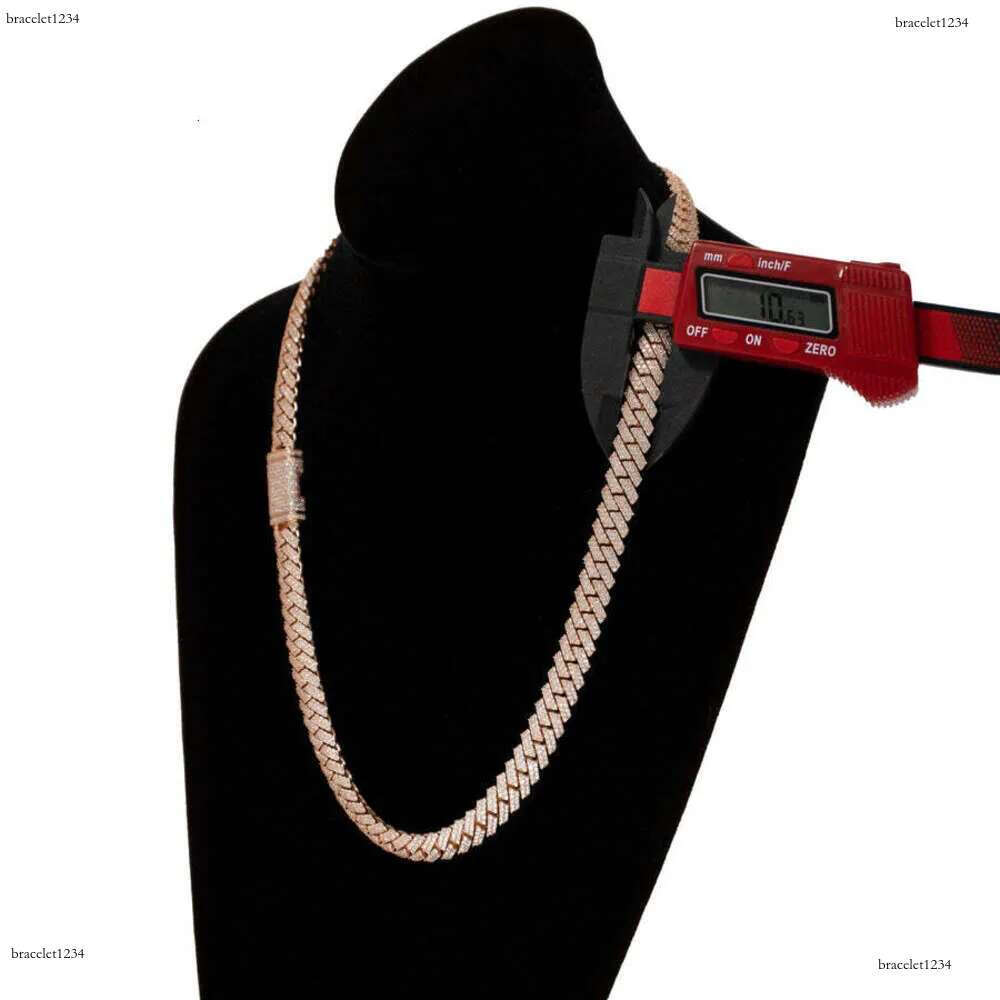 Fine Jewelry In stock Sterg Sier VVS Moissanite Dia Iced Out Miami Cuban k Chain Necklace For Men Free delivery