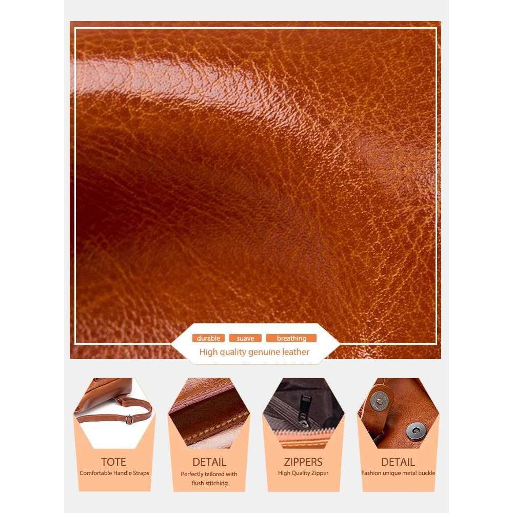Designer Bag Zency Genuine Leather Women Travel Backpack Large Capacity For 14 Inch Laptop Rucksack Wear Resistant Oil Wax England Style Bag