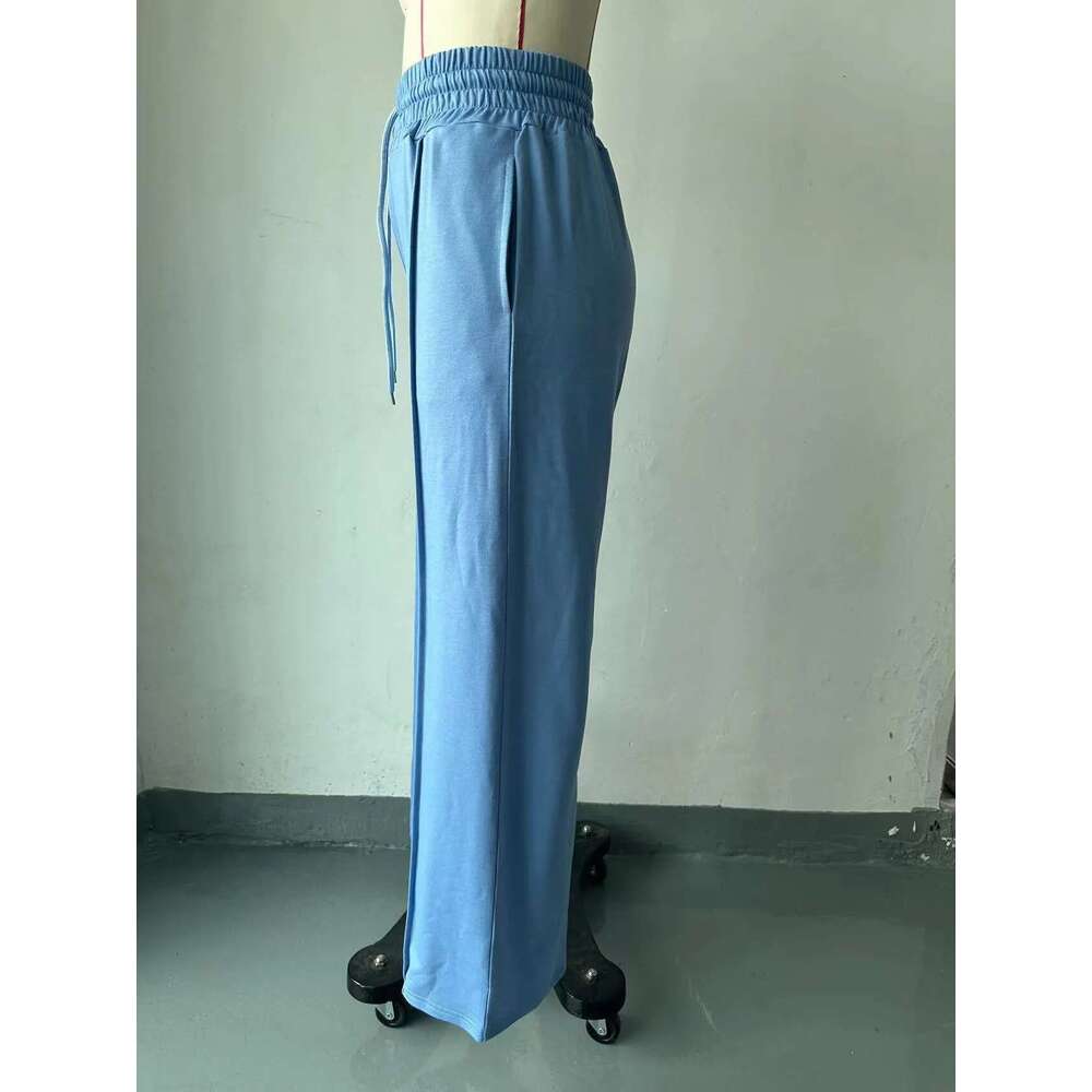 Sports pants for women in autumn 2023, new straight tube loose fitting sanitary wide leg pants, outdoor dance casual pant