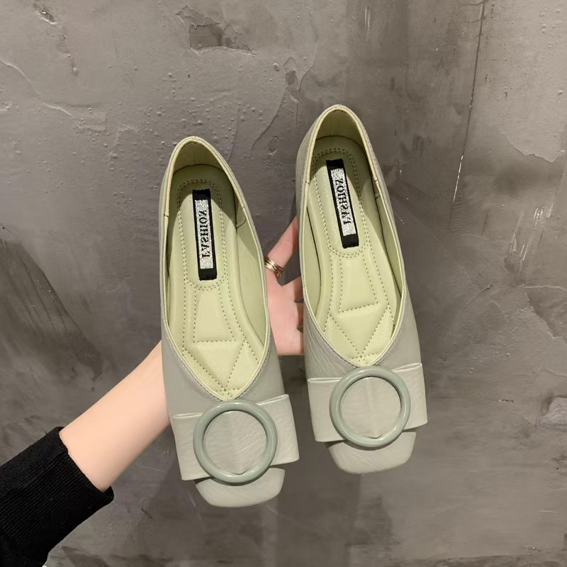 Brand f830c Heels High Chunky Women Metalic Buckle Pumps Bowtie Ladies Wedges Slip On Mary Jeans Bridesmaid New Wedding Shoes