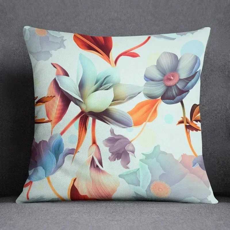 Tropical Flower Series throw pillow cover with short plush print for living room sofa decoration cushion cover pillow covers G251124