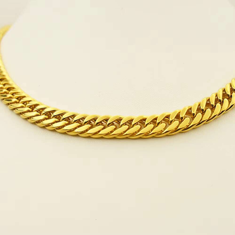 Wholesale Cheap Price Custom Hip Hop Mens Stainless Steel 18k Gold Plated Chain Necklace Cuban Link Chain