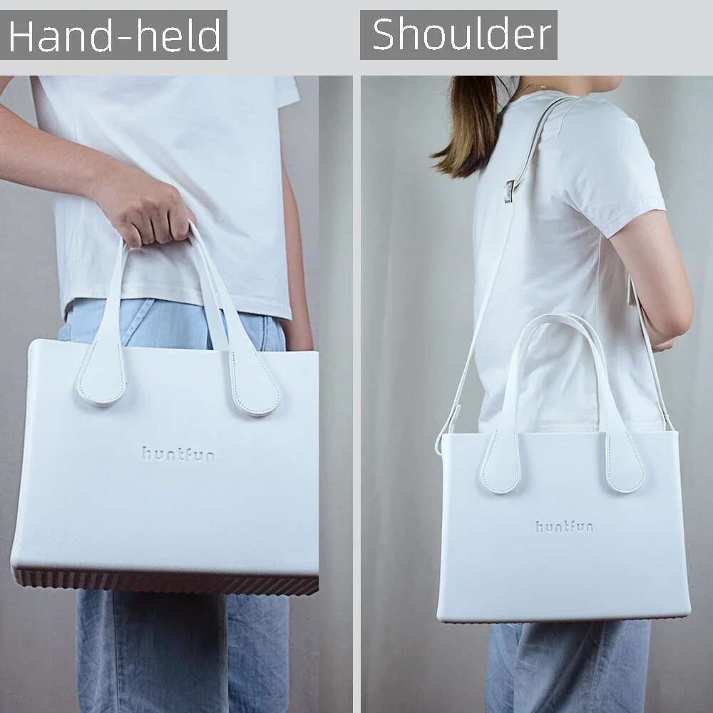 New Casual Obag Style Large Capacity Women Silicon Shoulder Bag Handbag Crossbody Commuter Bag Beach Small Square