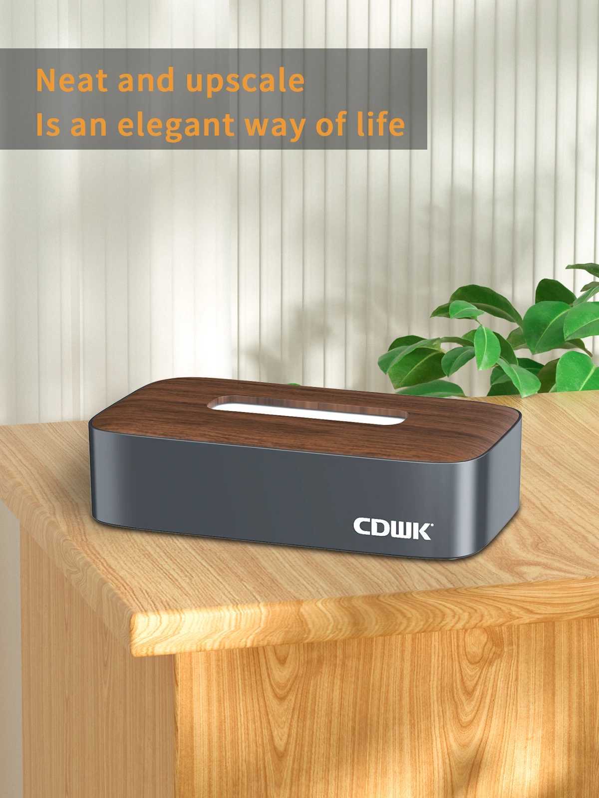 Desktop Tissue Case Wood Grain Napkin Holder Organizer for Bathroom Toilet Car Table Storage Paper Tissue Box DispenserM251124