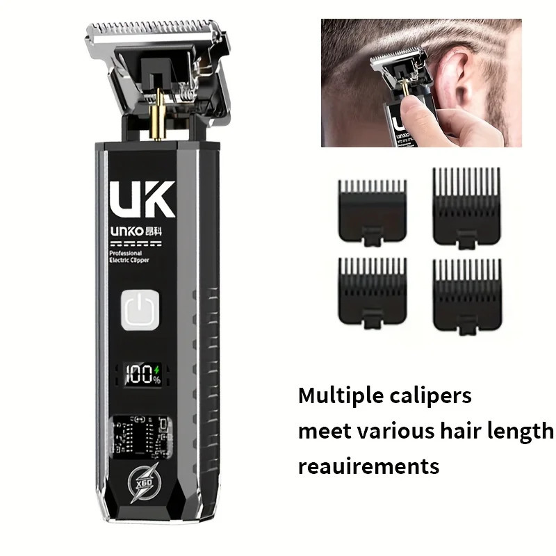 Professional Cordless Hair Clipper Rechargeable Electric Hair Trimmer for Men Kids Home Salon Use 251124