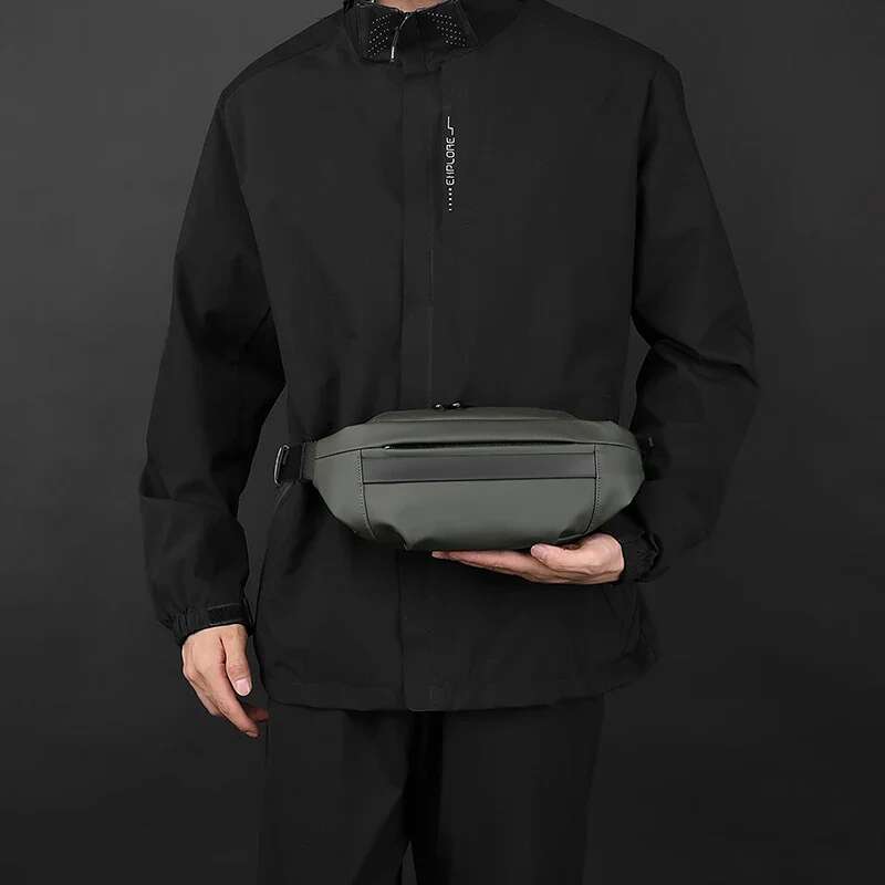 Quality Nylon Chest Fashion Business Men Waist 2024 New Male Fanny Pack Leisure Travel Shoulder Crossbody Phone Bag