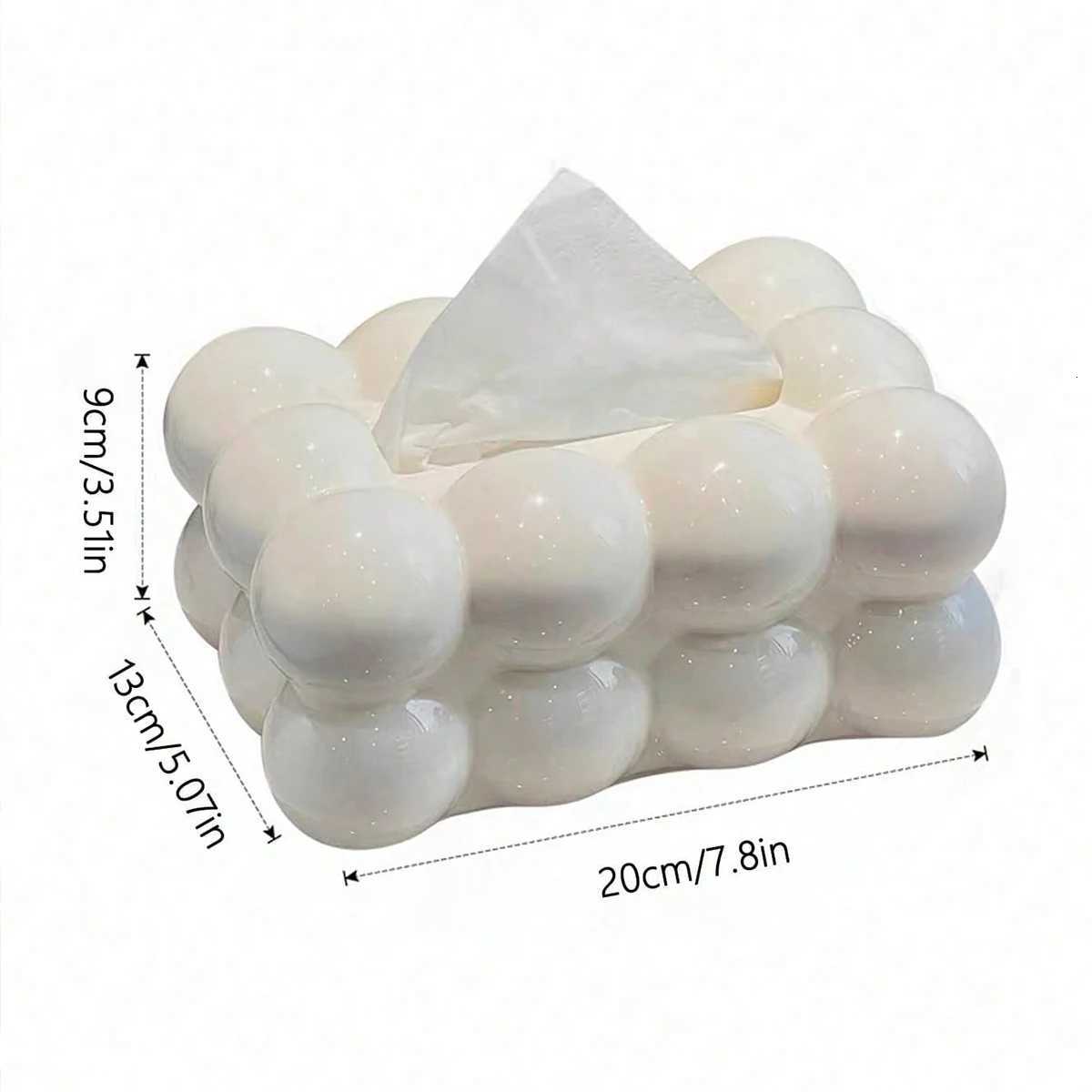 Kawaii White Cloud Shaped Tissue Box Holder - Decorative and Creative Home Storage and Decor SolutionM251124