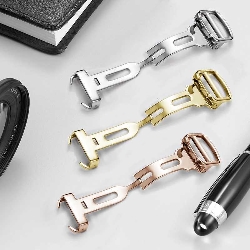 Substitute Tank Square Must London Santos Key Series Bucket Fold Buckle Cowhide Watch Strap 14/16/17/18/20/22/23/24/25mm C251124