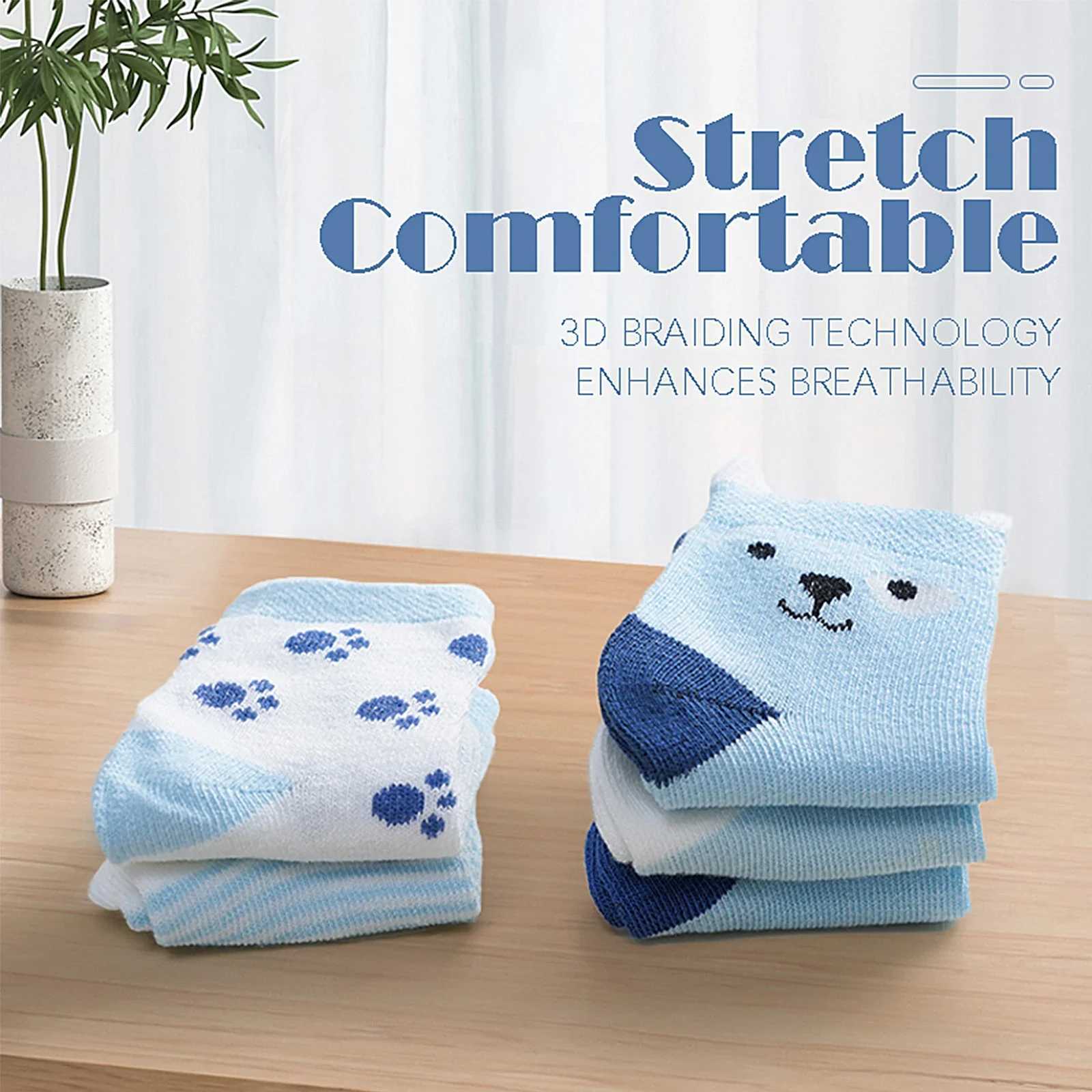 10 Pairs Baby Socks Newborn Baby Boy Girls Infant Cute Cartoons Fashion Soft Cotton Short Socks For 0-3 Years Kids Socks G251124