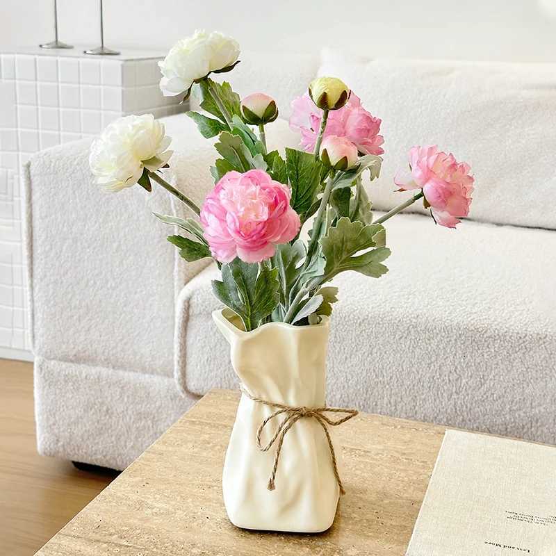 French Cream Style Vase Home Living Room Flower Arrangement Light Luxury Premium Dining Table Decoration Vase Flower Utensils C251124
