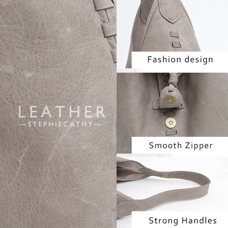 Designer Bag SC Brand High Quality Cow Shoulder Bag For Women Fashion Tassel Design Ladies Large Hobo Genuine Leather Female Handbags