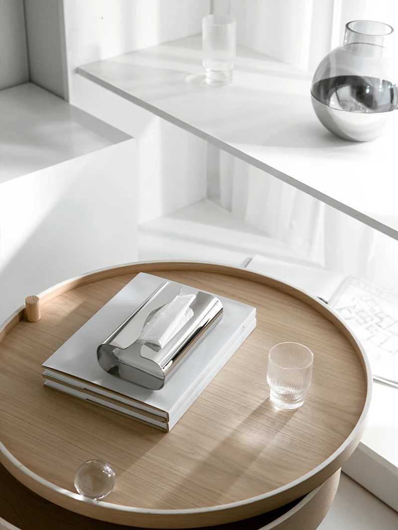Nordic Stainless Steel Tissue Box Light Luxury Tissue Case Mirror Tissue Box for Home Decoration Offices HotelM251124
