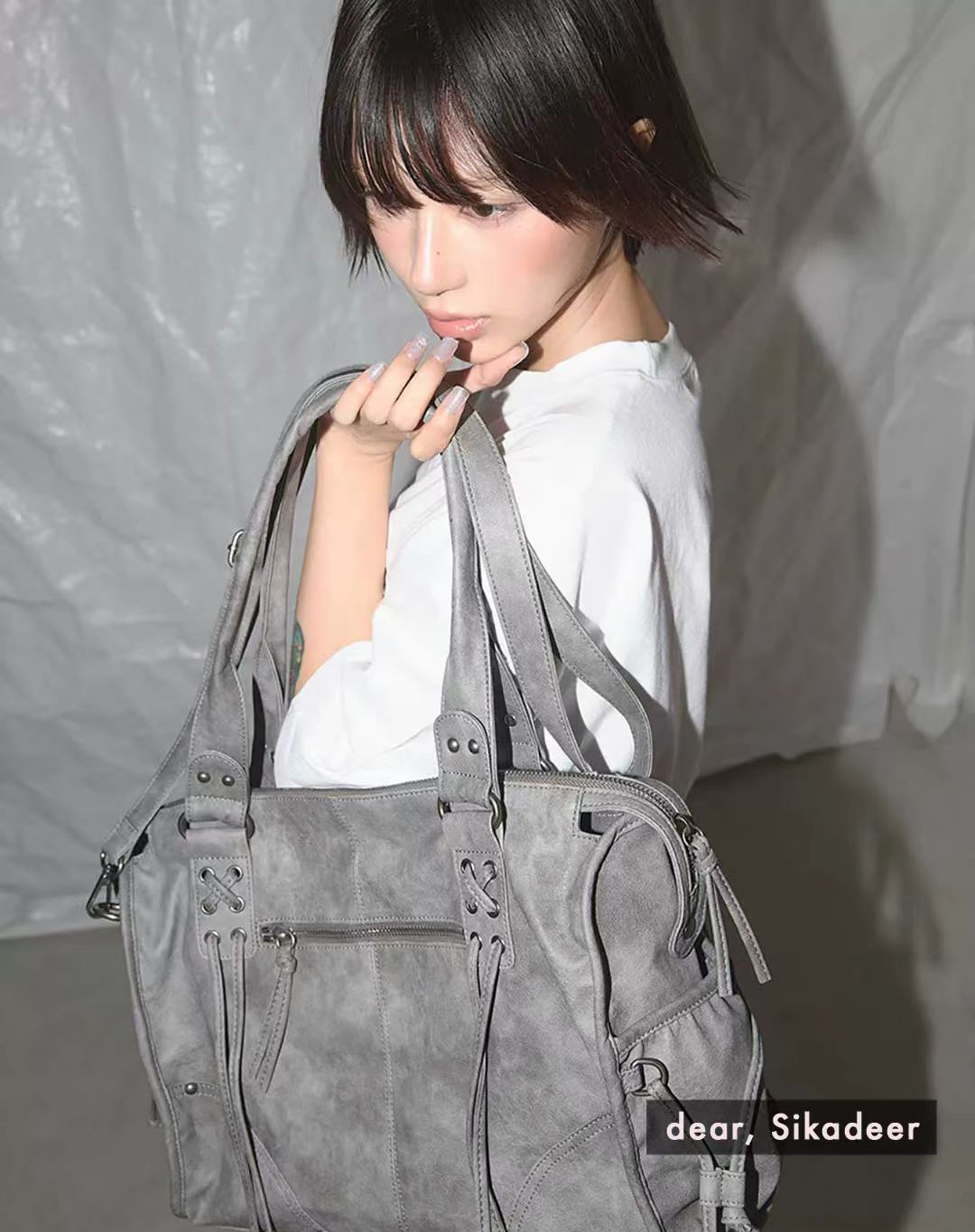 2025 new niche retro versatile large-capacity buckle commuter shoulder bags and crossbody bags