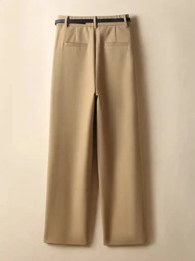 Suit Wide-leg Pants Womens Autumn Loose Casual Straight Womens Pants Gift Belt Simple Versatile Elegant Black Pants 250421