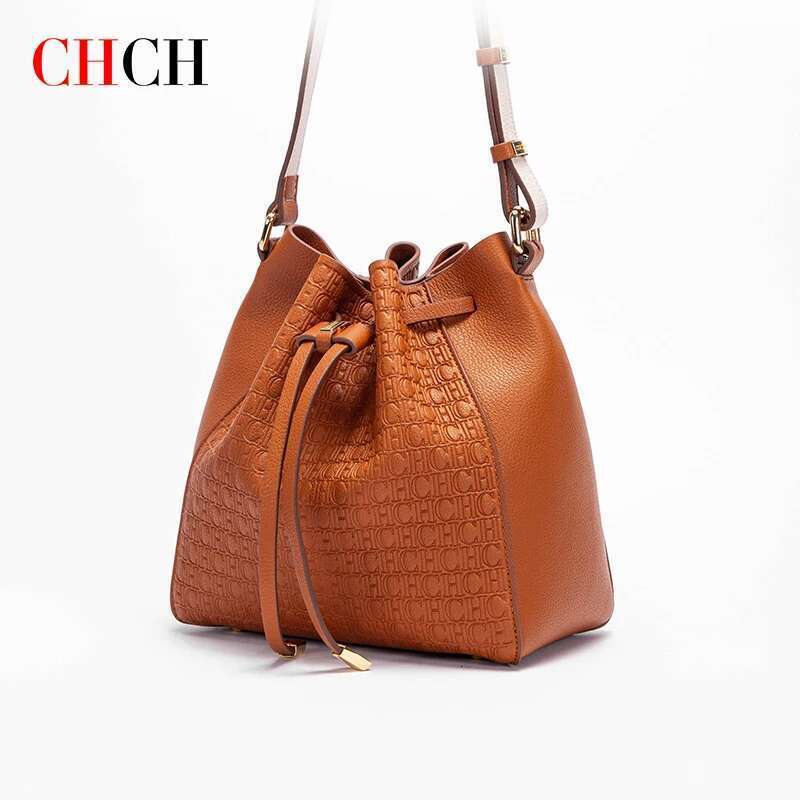 CHCH Women's Top Handbag Pink Drawstring Bucket Bag Graduation Gift
