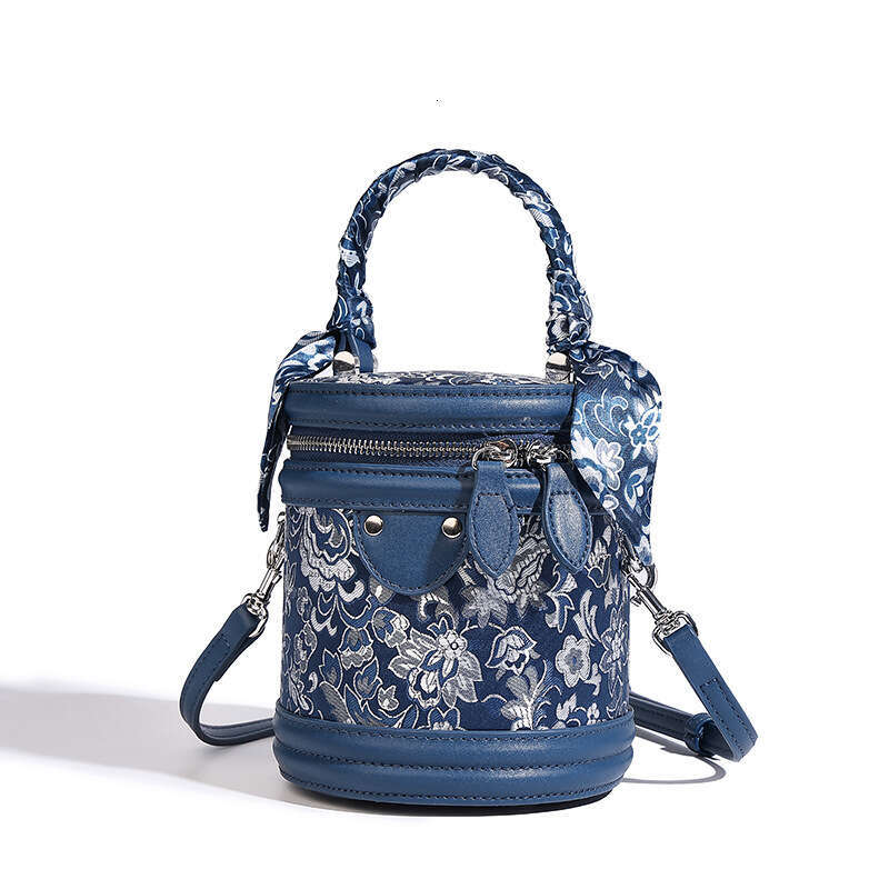 Designer Women's Bag, Lightweight Luxury, Handheld Cylindrical Bag, Chinese Multi functional Fashion Commuter Shoulder Crossbody Bag