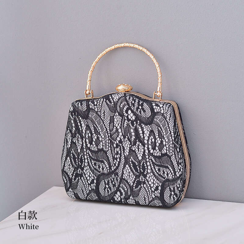 Dinner Bag Lace Dinner Women S Handbag Cheongsam Handmade Diagonal Cross Wedding Banquet Bag Dress Bag KQ