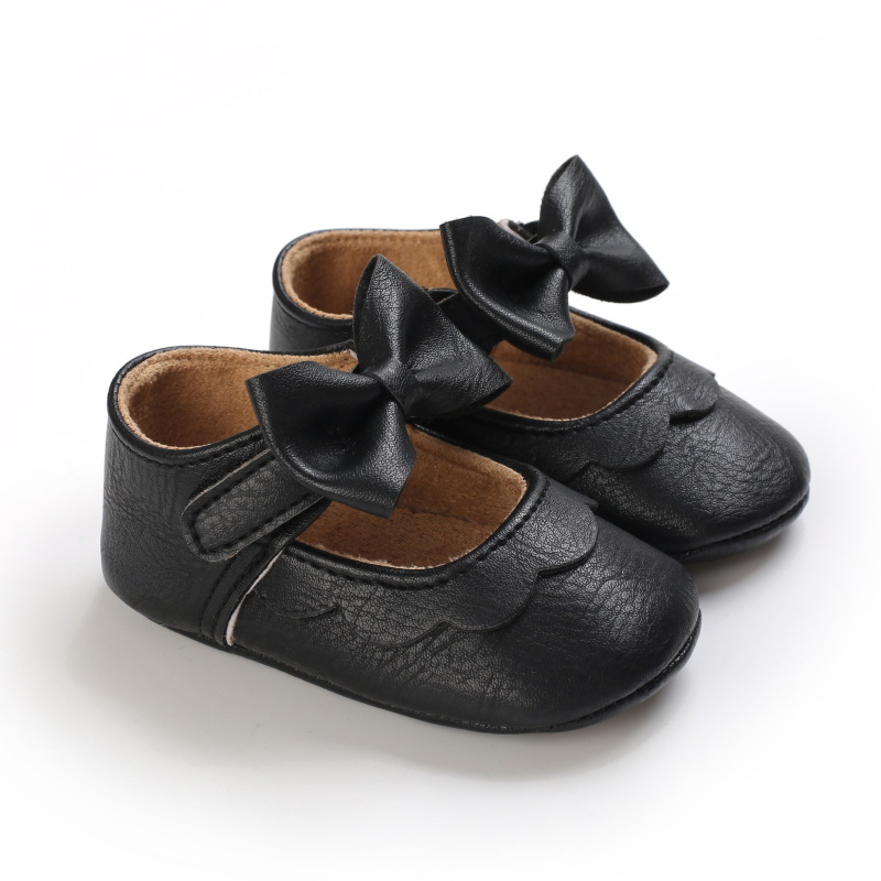 Infant Bowknot Soft Sole Crib Shoes Toddler Princess Baby Little Girl Shoes Kidszworld for Newborn 0-18M Months K0448