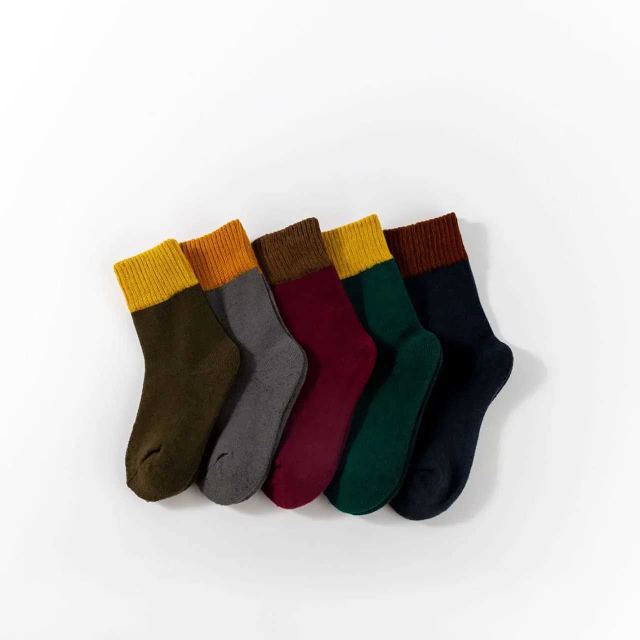 Thick Velvet Loop Middle Tube Socks For Children Middle Tube Socks Winter Warm Baby Plush Sock 1-12Year Kids Thermal Footwear G251124
