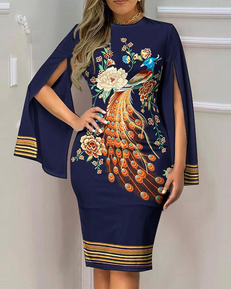 2023 Summer V-neck Temperament Sexy Fashion Printed Dress for Women