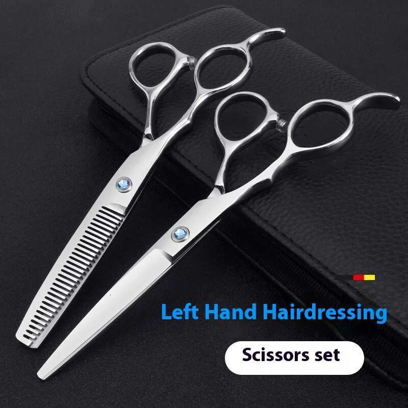 6.0-inch professional salon/home hairstylist, left-handed straight clipper, thin clipper, hairdressing scissors set