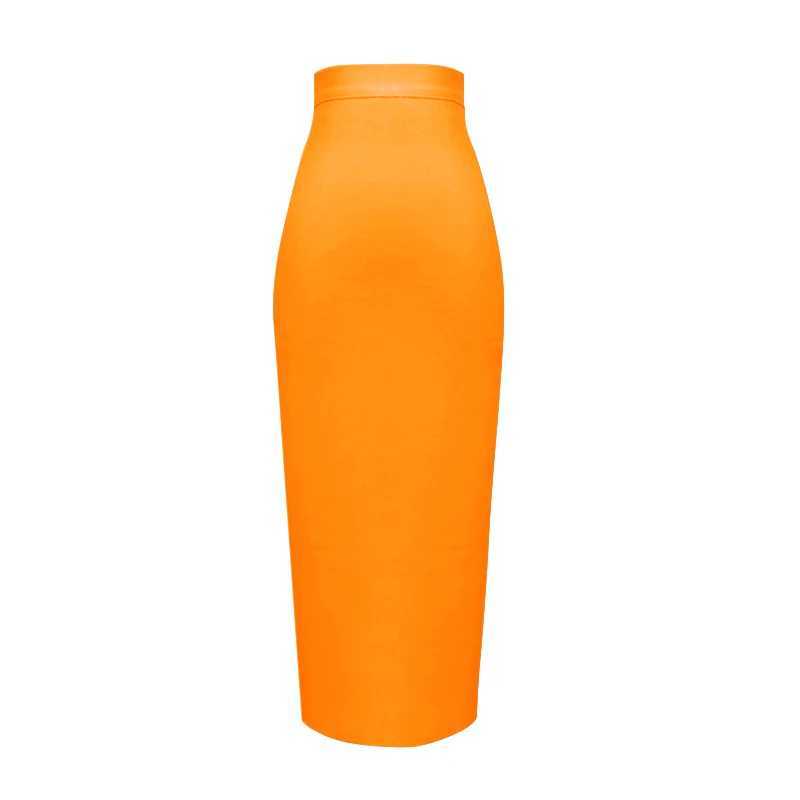 womens elastic candy colored bandage skiing body Midi calf pencil skiing elegant womens formal business skiing M250424