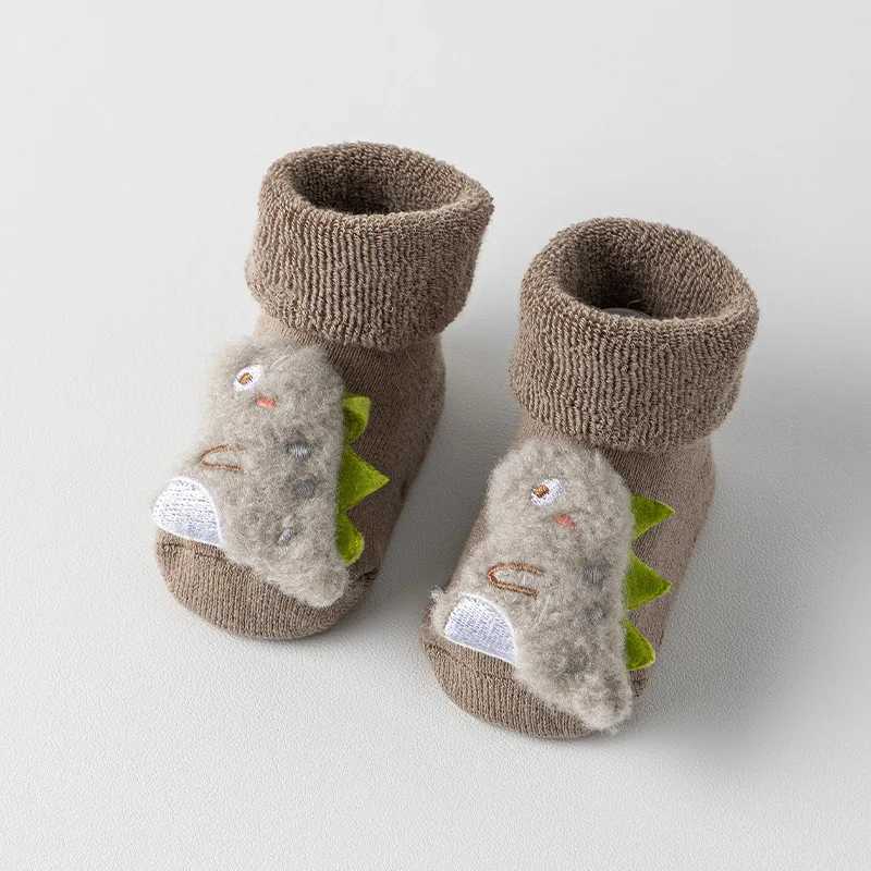 Baby Floor SOCKS for Boys Girls Winter Newborns Cotton Anti Slip Soled Cute Toddler Sock Kids Thicken Warm Socken 0-3Yrs G251124