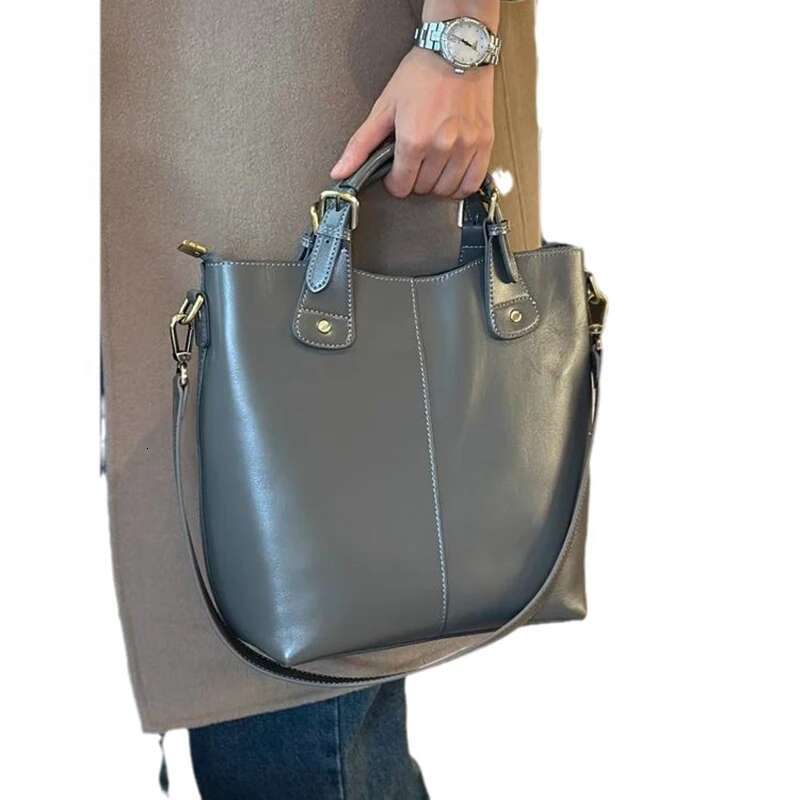 RanHuang New Arrive Women's Fashion High Quality Genuine Leather Shoulder Large Bucket Bags Designer Handbags