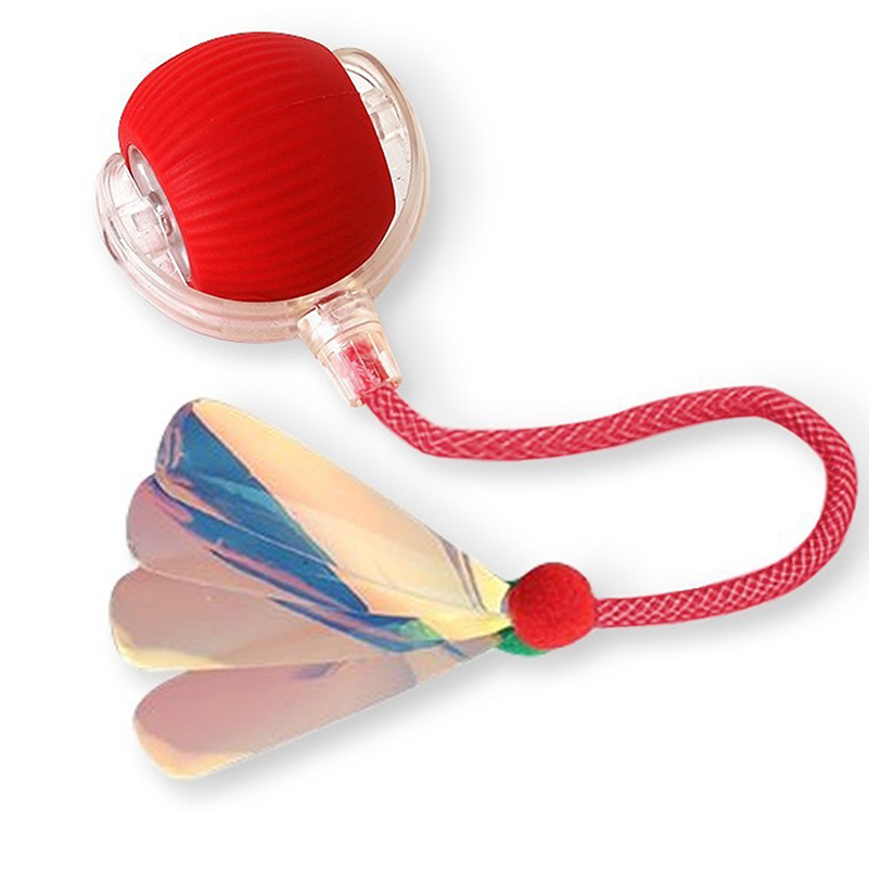 Cat Toys Interactive Cat Toy Ball for Indoor Cats Automatic Moving Ball with Tail Rolling Bouncy Balls Toy for Kittens
