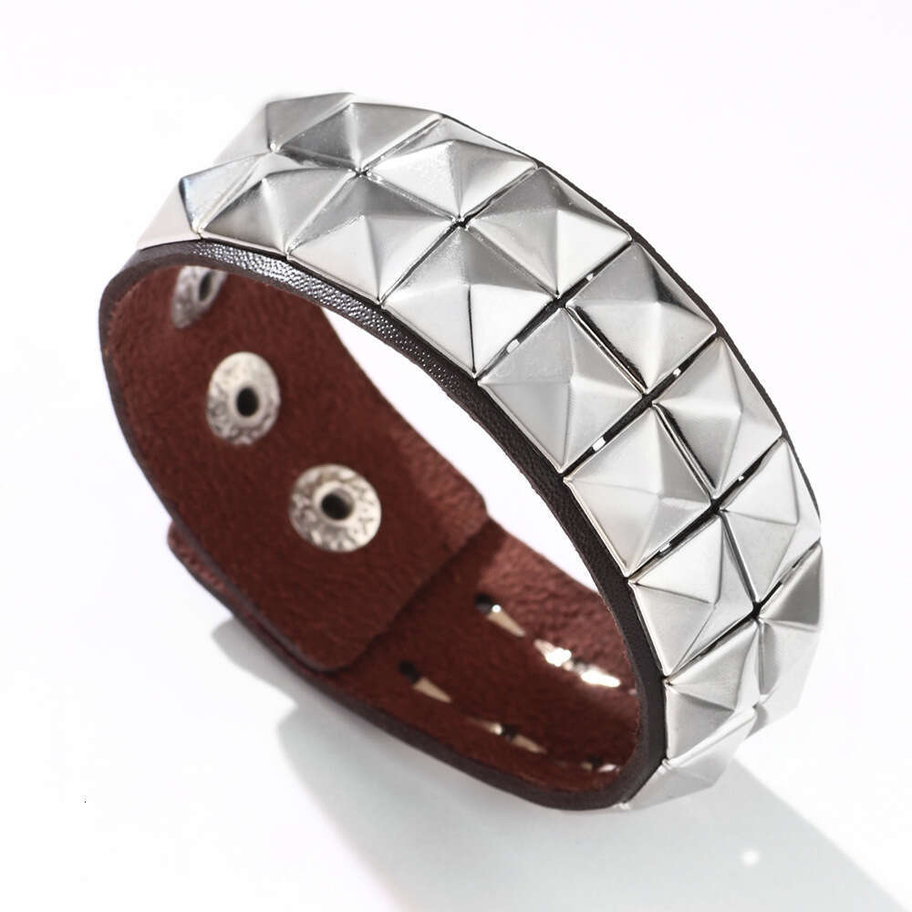 Men's jewelry non mainstream personality punk style bracelet street men PU leather wrist trend