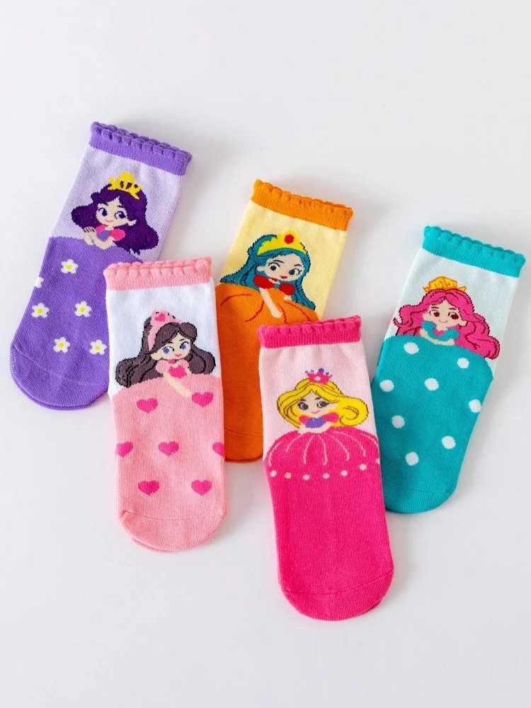 5 Pairs of Kidsrens SOCKS Autumn and Winter Baby Cute Princess SOCKS Spring and Summer Girls Can Wear Soft Mid-calf SOCKS G251124