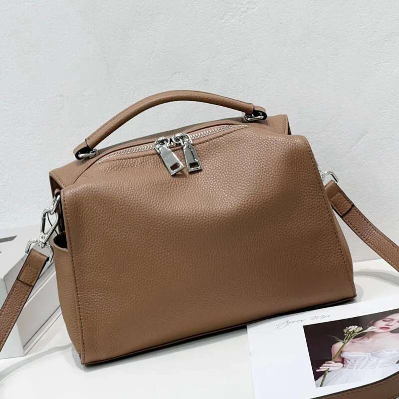 Genuine Large Capacity Women's Shoulder Crossbody Soft Leather Ladies Small Bag