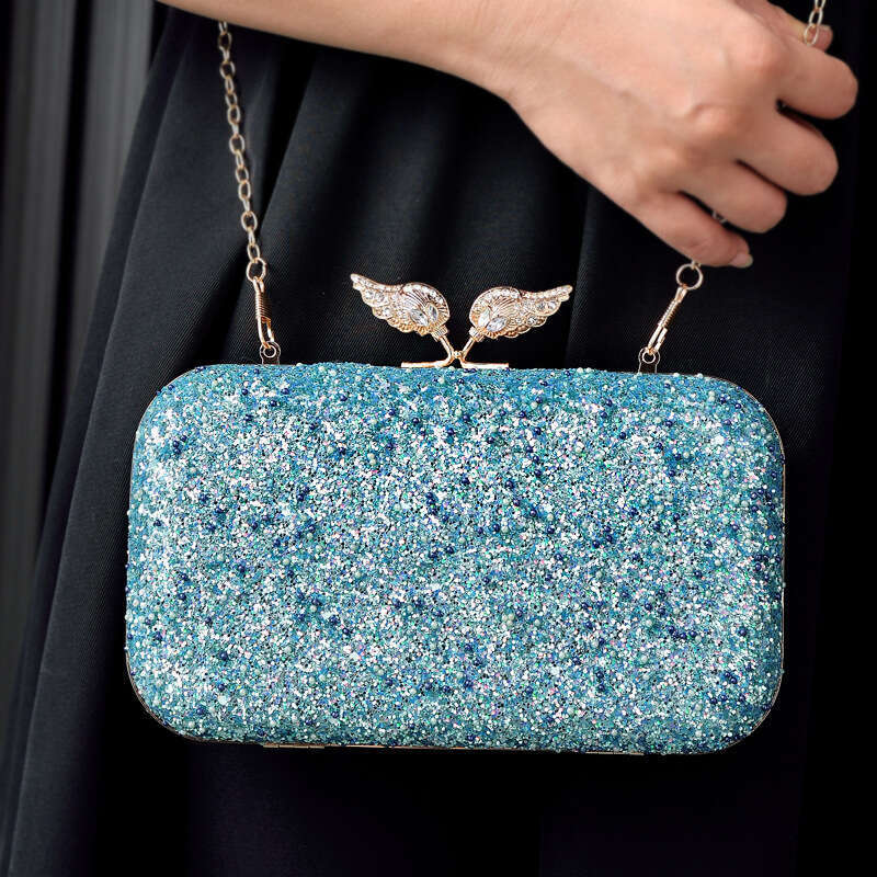 Dinner Bag Pearl Sequin Dinner Wing Decoration Dress Bag Black Diamond Inlaid Cheongsam Bag KQ