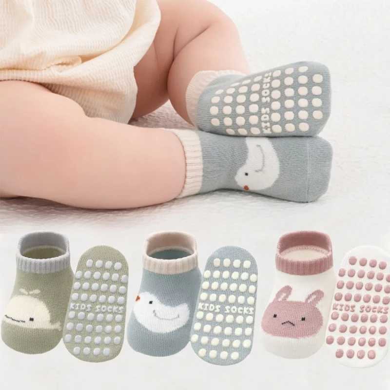 3Pairs/lot Kids Socks For Boys Girls Soft Cotton Print Baby Boy Toddler Socks Anti-slip Socks For Children Autumn Winter 0-5Year G251124