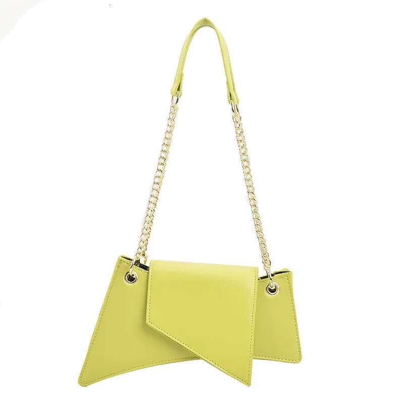 Designer bag New Arrival Lime Green Geometric Flap Chain Bag Shoulder Bag PU Leather Trendy Chic Women's Fashion Luxury Style Party Bag Casual