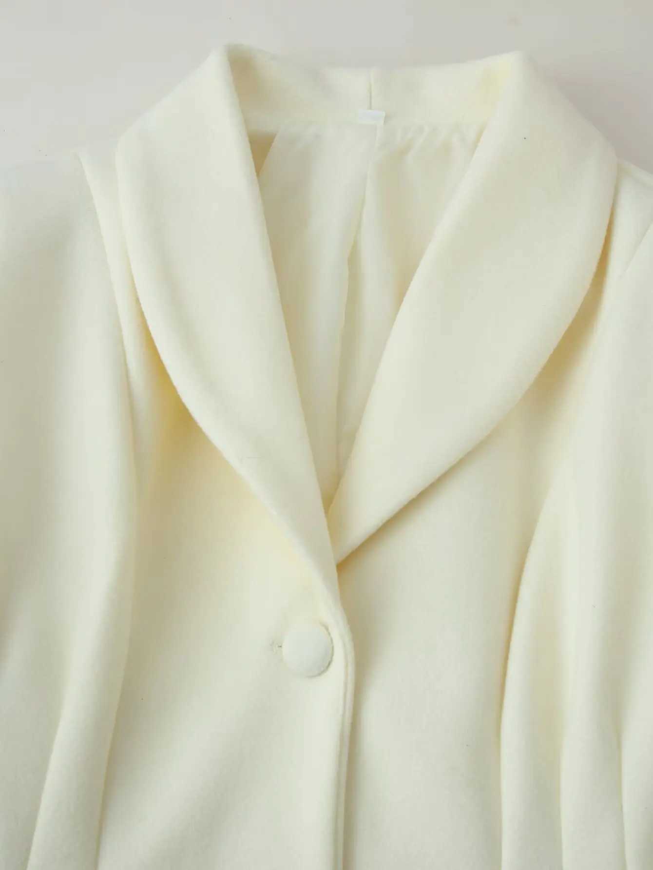 DiYiG WOMAN 2025 autumn new fashion lapel breasted long coat retro long sleeve waist coat Outerwear Mujer J251124