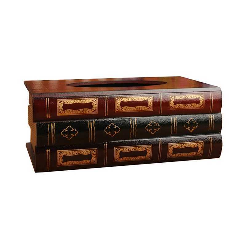 Luxury Book Style Tissue Box Napkin Holder Case Paper Box Container Fashion Hotel Storage Box Home Table Decoration OrnamentsM251124
