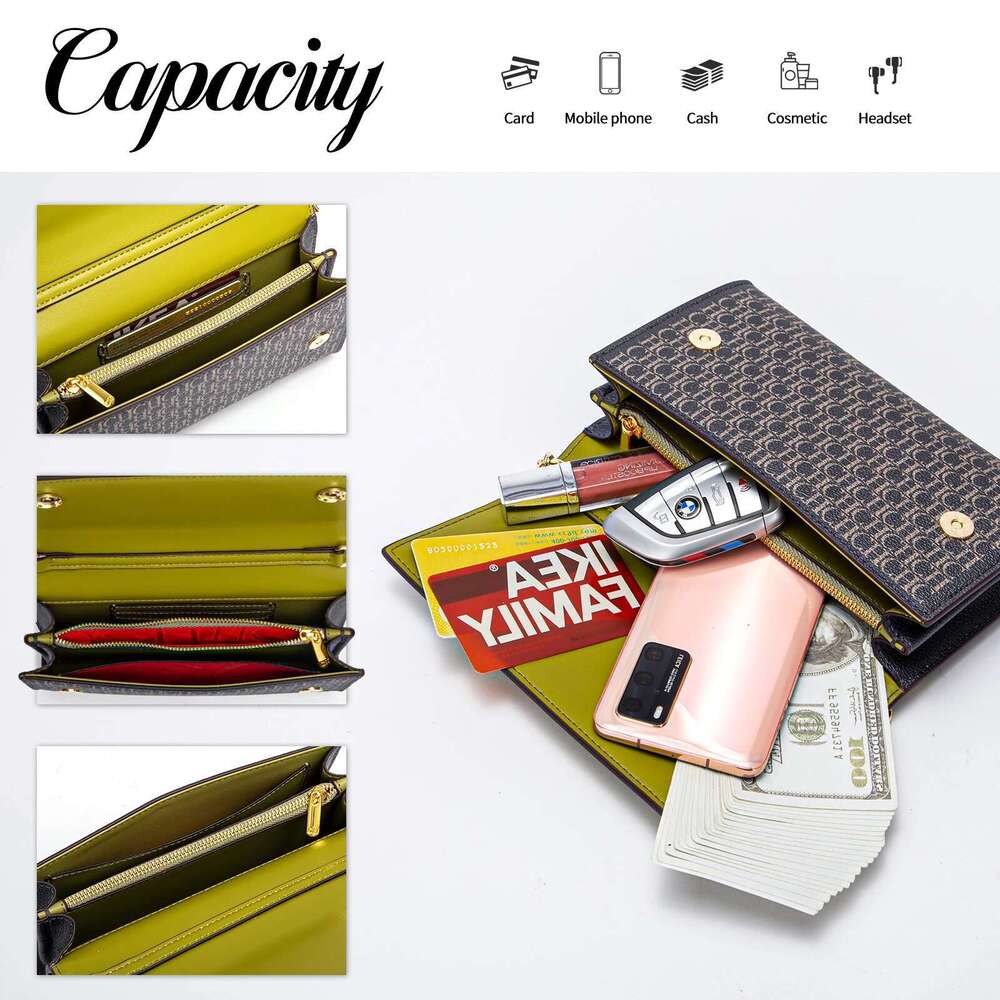 CHCH Shoulder 2024 Brand Classic Letter Flip Small Square Business Phone Chain Bag