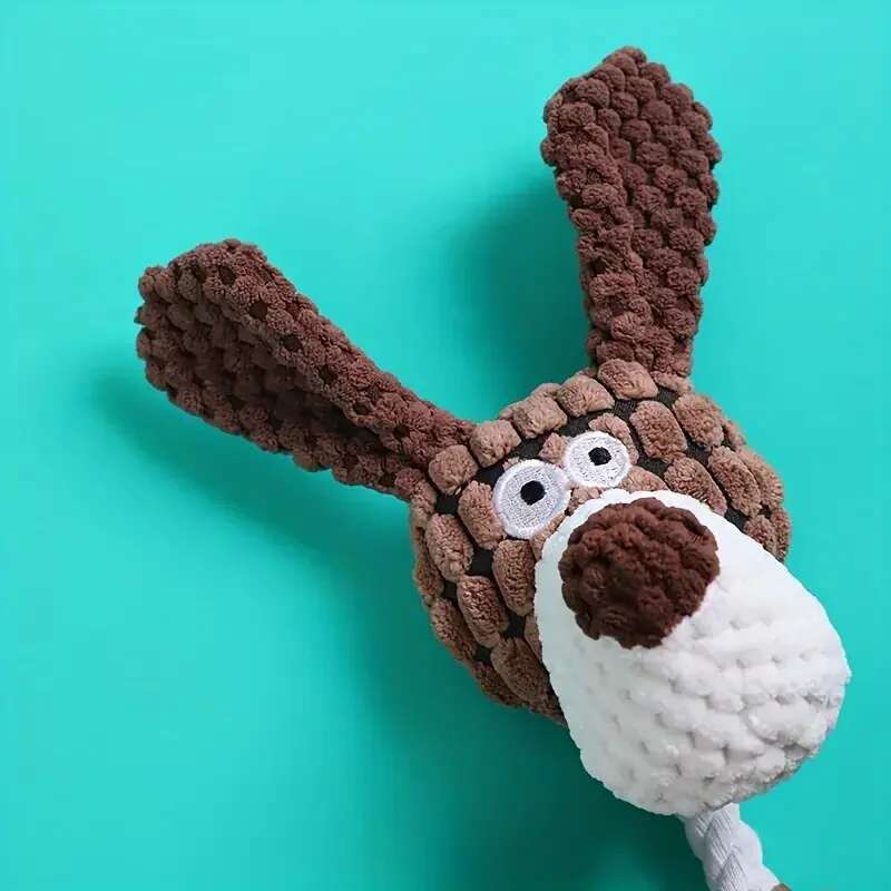 Update Dog Sounding Toy Molar Training Decompress Interactive Bite Resistant Donkey Shape Plush Toys Pet Supplies