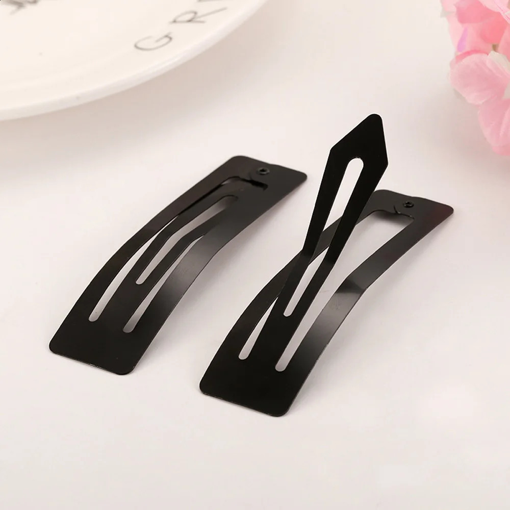 100pcs Stock Rectangle Snap BB Hair Clip 5cm 6cm 7cm 8cm Silver Gold Black Barrettes DIY Hair Pin Headwear Girls Hairgrip 250417